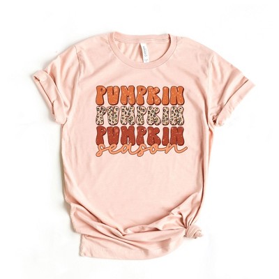 Simply Sage Market Women's Pumpkin Season Leopard Short Sleeve Graphic Tee