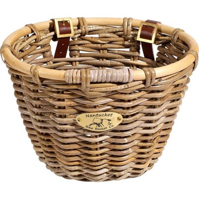 Nantucket Bike Basket Co. Tuckernuck Front Basket: Oval Shape, Natural Dimensions: 14 x 11 x 9.5”