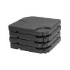 WestinTrends 4-Piece Universal Fillable Umbrella Weights with Cross Brace Stand KIT, Black - 4 of 4
