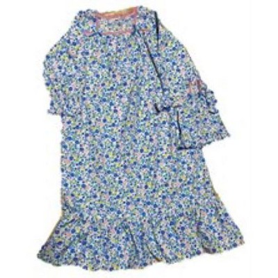 Doll Clothes Superstore Matching Girl And Doll Size 7 Blue Flower Nightgown