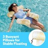 Joyfy Pool Floats Chairs, Inflatable Pool Lounge Chair, Tropical Leaves Beach Lake Floaties Hammock Lounger for Adults Swimming Party Summer Water Fun - 2 of 4