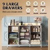 GALAXHERO Dresser TV Stand with LED Lights and Charging Station, 9 Fabric Drawer Chest for Bedroom, Living Room, Closet, Wood Top, 55 Inch - 3 of 4