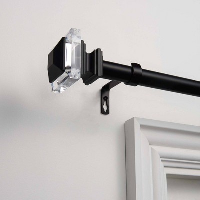 Exclusive Home Prism 1 Curtain Rod And Coordinating Finial Set