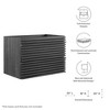 Modway Convene Outdoor Patio Ottoman – All-Weather Wicker Rattan with Padded Cushion, Espresso Mocha - 2 of 4