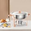 2/4/6-Pack 5QT Stainless Steel Chafing Dishes Set, Complete Food Warmers for Wedding, Christmas Party,Holiday Gathering - 2 of 4