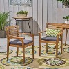 Sapphtopaz Wood Outdoor Dining Chairs Set of 2 Patio Chairs All Weather Use for Poolside, Garden, Backyard - 4 of 4