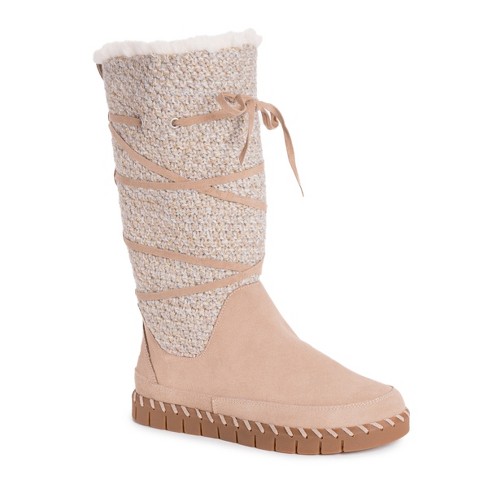 Muk Luks Women's Flexi New York Boots-sand 8 : Target