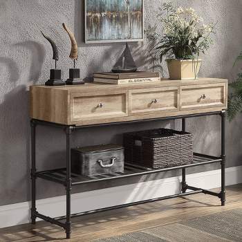 Brantley 47" Accent Tables Oak and Sandy Black - Acme Furniture