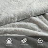 Kenneth Cole Reaction Faux Fur Throw Blanket Faux Fur (Solid -Grey)-50" X 60" - 3 of 4