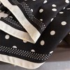 Anna-Kaci Women's Polka Dot Satin Square Scarf with Contrasting Border Trim 27x27in - 3 of 4