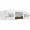 Gulches 10x30' Outdoor Garden Gazebo Wedding Party Tent Canopy Marquee with 8 Removable Sidewalls, White - 4 of 4