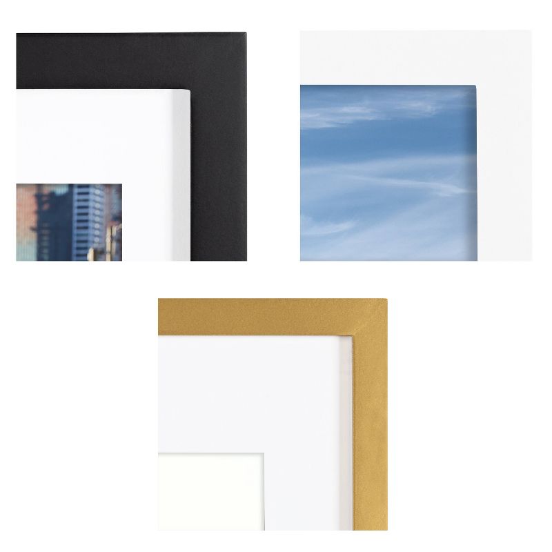 6pc Gallery Frame Box Set Gold/Black/White - Kate &#38; Laurel All Things Decor, 4 of 8