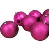 Northlight 12ct Shatterproof 4-Finish Christmas Ball Ornament Set 4" - Pink - 2 of 3