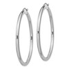 Black Bow Jewelry 3mm, Sterling Silver, Classic Round Hoop Earrings - 52mm (2 Inch) - 2 of 4