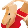 Roba: Solid Wooden Rocking Horse, Neutral & Red - 4 of 4