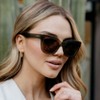 WMP Eyewear Women's Polarized Thick Frame Square Sunglasses with Cat Eye Corners - 2 of 4