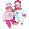 Lissi 11" Twin Baby Dolls with Twin Jogger Stroller - 2 of 4