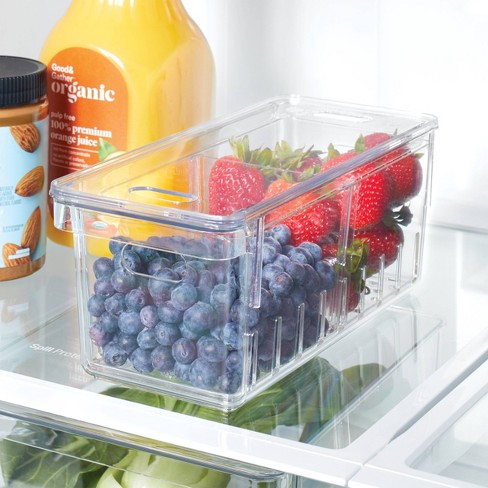 Divided Berry Bin With Lid Clear - Brightroom™ : Target