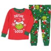 Dr. Seuss How the Grinch Stole Christmas Lights Matching Family Pajama Set - 4 of 4