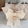 Attop Bow Purse Keychain Charm, Bag Charms for Women Pearl Wristlet Backpack Charm for Purses Key Chains - 4 of 4