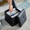 VECELO Folding Storage Ottoman Bench, Versatile Shoestool & Footstool, Bedroom Bench with Storage, Holds up to 660 lb - 2 of 4