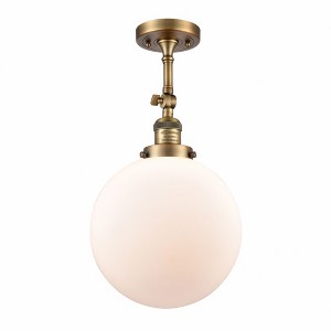 Beacon - 1 Light Semi-Flush Mount In Industrial Style-16 Inches Tall and 10 Inches Wide - 1 of 1