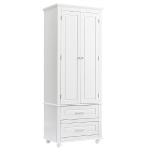 XINGHANZHENXUAN Tall 2-Drawer Storage Cabinet for Bathroom & Office, MDF Board, Adjustable Shelf & Anti-Tip Kit - 1 of 4