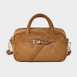 Small Satchel Crossbody Bag - A New Day™ Tan - 1 of 4