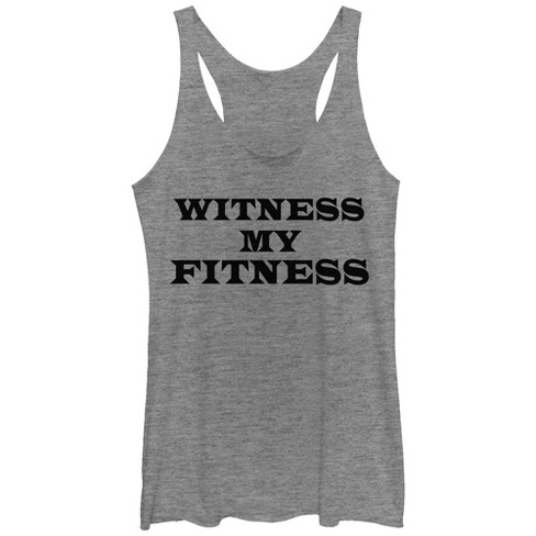 Women's Chin Up Witness My Fitness Racerback Tank Top : Target