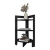 Alilang 15.20 Inch Bookshelf with Three Tiers and Space-Saving Modern Design-Black - 4 of 4