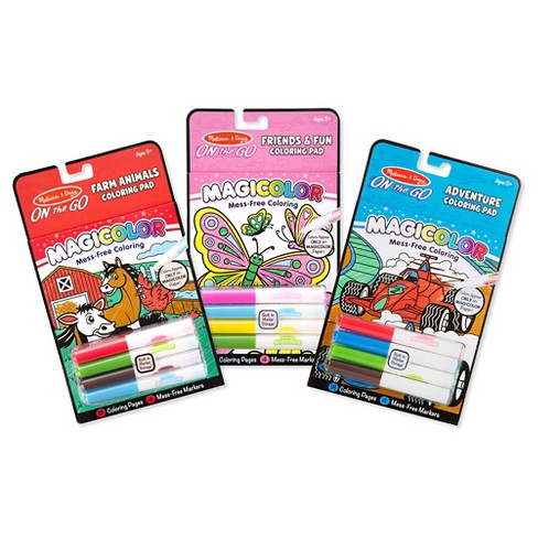 Melissa Amp Doug On The Go Magicolor Coloring Books Set Farm Animals Friends And Fun Adventure