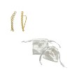Adornia 14k Gold Plated Bezeled Ear Climber Earrings - 3 of 3
