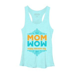 Women's Design By Humans Happy Mother's Day Mom Wow By tmsarts Racerback Tank Top - 1 of 2