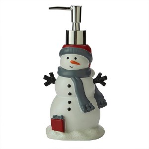 SKL Home By Saturday Knight Ltd Whistler Snowman Soap/Lotion Dispenser - 8.21X3.46X4.15", Dove Gray - 1 of 4