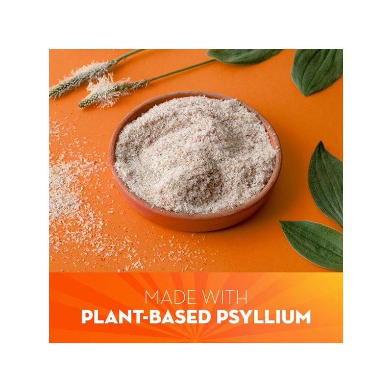 Metamucil Psyllium Fiber Supplement with Sugar Powder - Orange, 6 of 9
