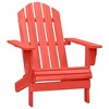 vidaXL Adirondack Chair Lounge Patio Lawn Chair for Garden Solid Wood Fir - Red - 2 of 4