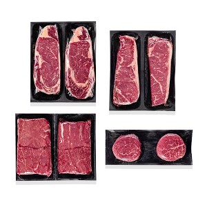 ButcherBox - Steak Celebration Box 100% Grass-fed Ribeyes, New York Strips, Flat Irons, Filet Mignons - Frozen - 4.75 lbs - 1 of 4