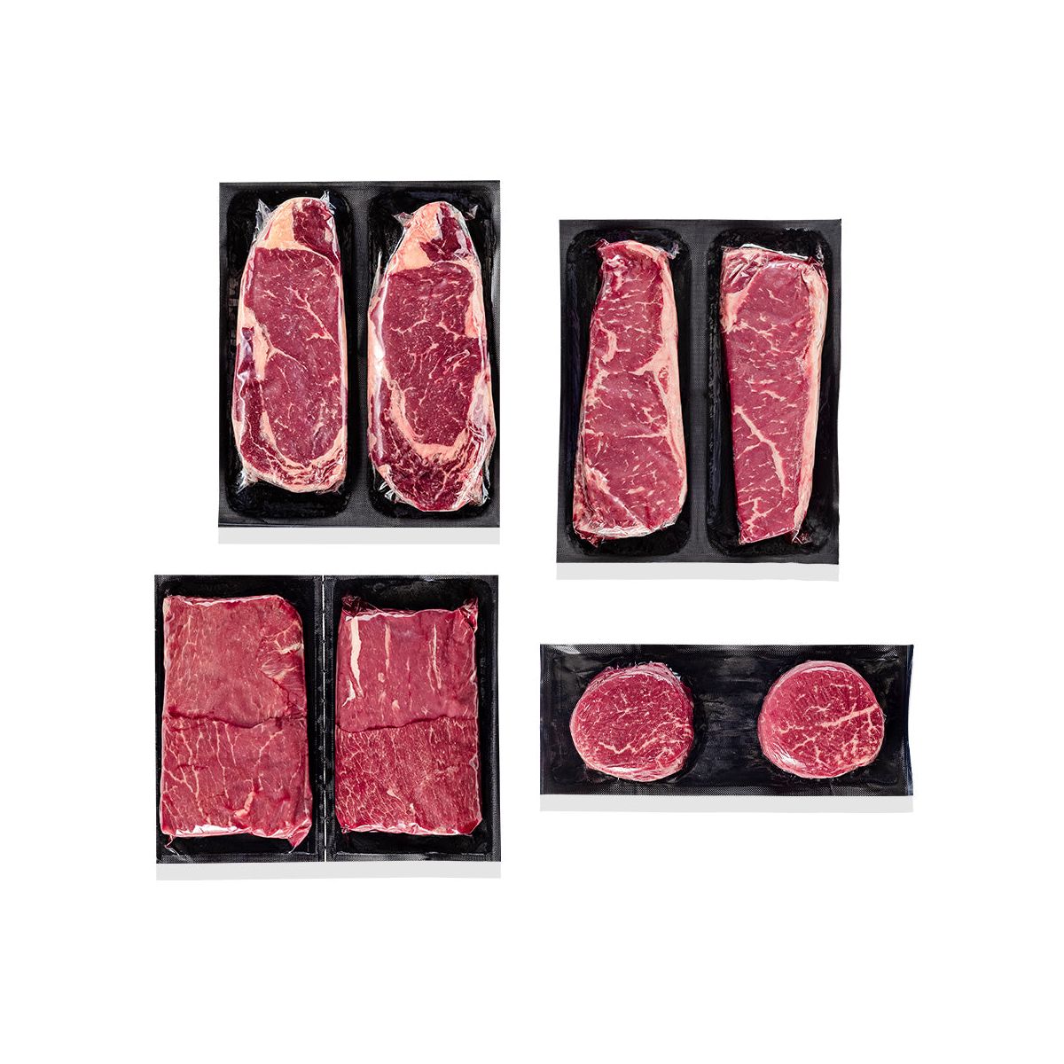 ButcherBox - Steak Celebration Box 100% Grass-fed Ribeyes, New York Strips, Flat Irons, Filet Mignons - Frozen - 4.75 lbs