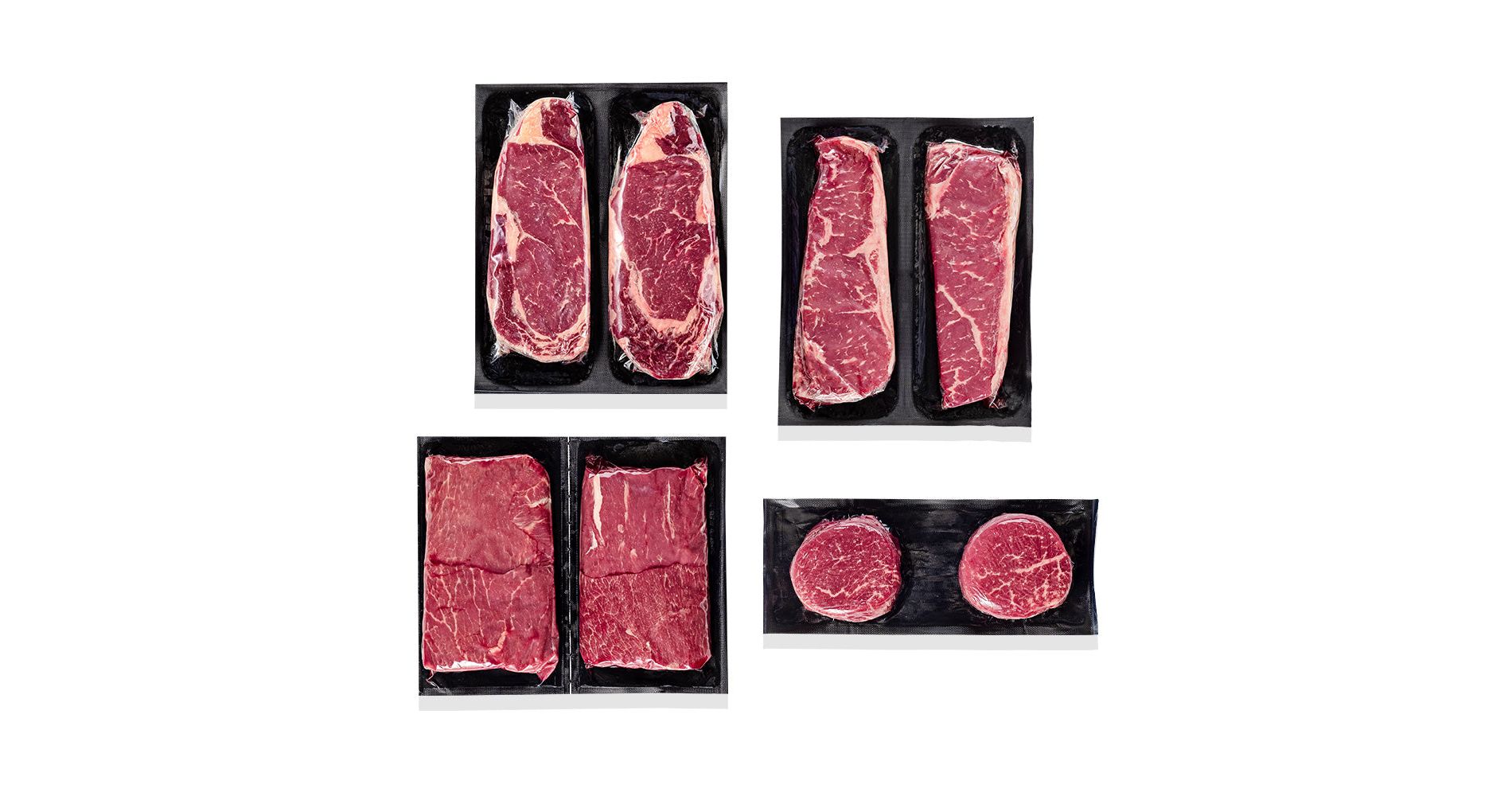 ButcherBox - Steak Celebration Box 100% Grass-fed Ribeyes, New York Strips, Flat Irons, Filet Mignons - Frozen - 4.75 lbs