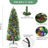 6/7ft Prelit Artificial Christmas Tree, Dual Color Led Lights, Slim/Flocked Options - 2 of 4
