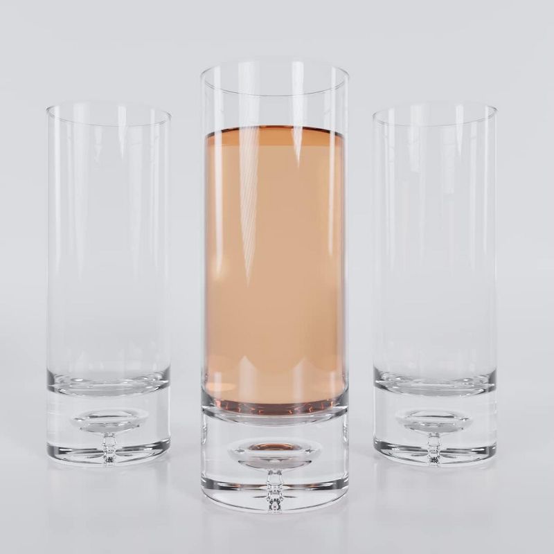LEMONSODA Premium Crystal Bubble-Base Highball Drinking Glasses - Set of 4 - 12OZ, 1 of 6