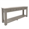 CAVINAS 63" Rustic Chic Console Table with 4 Drawers and Bottom Shelf,Farmhouse Entryway Table for Living Room,Hallway - 2 of 4