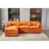 99" Chenille Upholstery Modular L-Shaped Sectional Sofa, 4-Piece Free Combination Couch - 4 of 4