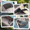 BENCMATE Pet Strollers Lightweight Foldable Pet Stroller 4 Wheels One Click Fold Pet Stroller With Swivel Wheels Steel, Brown, 30.25"*19.75"*39.00" - 2 of 4