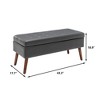 CAVINAS Rectangle Storage Ottoman Bench for Bedroom,Storage Bench with Solid  Wood Legs,PU Leather Ottoman for Living Room,Bedroom,Entryway - 4 of 4