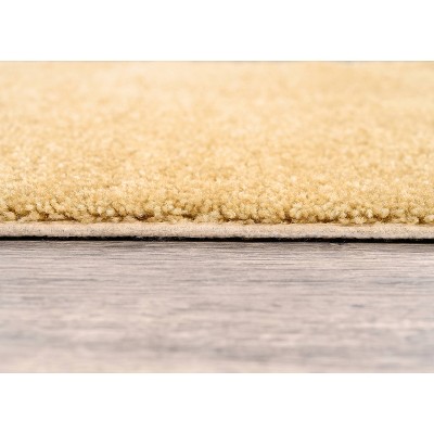 Beige Nylon Traditional 3-Piece Washable Bath Rug Set