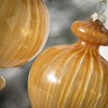 8.5"H and 9.5"H Sullivans Butterscotch Finial Ornaments - Set of 2  Brown Christmas Ornaments - 2 of 2