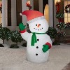 Gemmy Christmas Airblown Inflatable Mixed Media Snowman, 6 ft Tall, White - 2 of 2