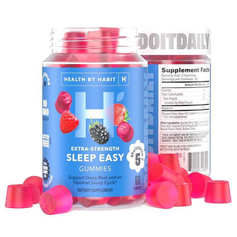 Health By Habit Sleep Easy Vitamin Gummies - 60ct, 4 of 9