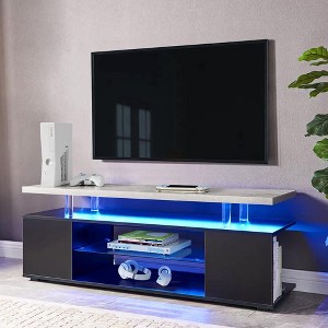 TV Stand for 65 Inch TV LED Gaming Entertainment Center Media Storage Console Table with Large Side Cabinet - 1 of 4